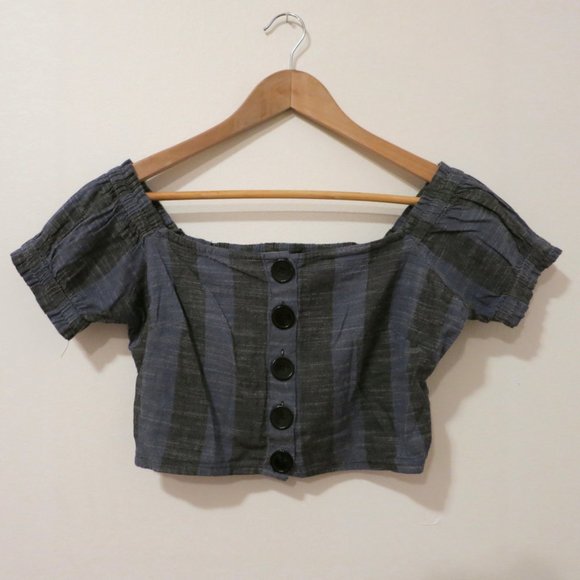 🌼 Angie boho puff sleeve crop top - Picture 1 of 9